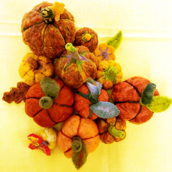 Needle Felt a Pumpkin | Feltmaking