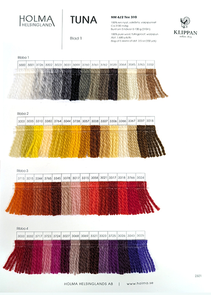 Borgs Tuna Wool Color Card | Color Cards