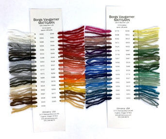Borgs Mattgarn Wool Color Card | Color Cards