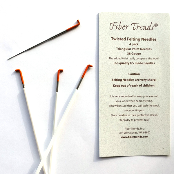 Fiber Trends Felting Needles, Twisted (38 gauge) | Felting Needles