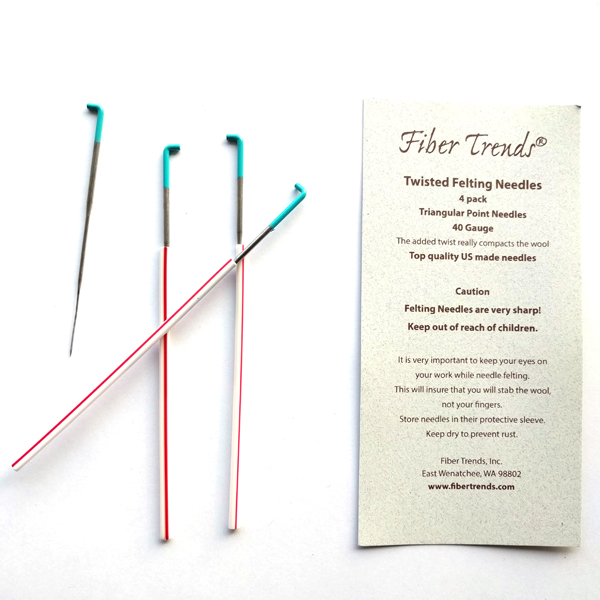 Fiber Trends Felting Needles, Twisted (40 gauge) | Felting Needles