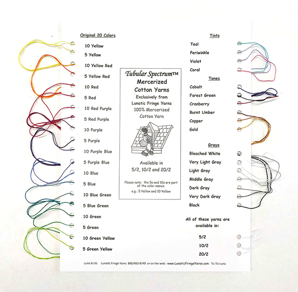 Lunatic Fringe Tubular Spectrum Color Card | Color Cards