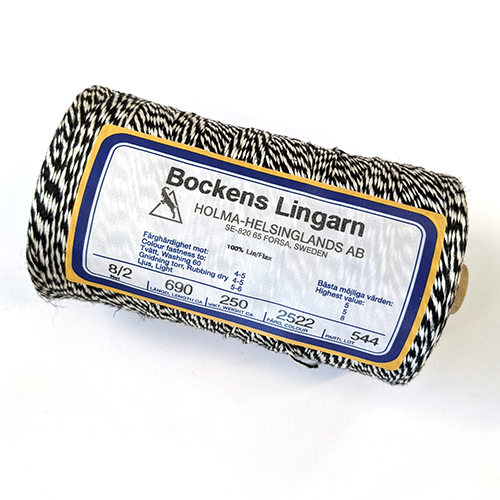 Bockens 8/2 Black and White (2522) Line Linen | Line Linen