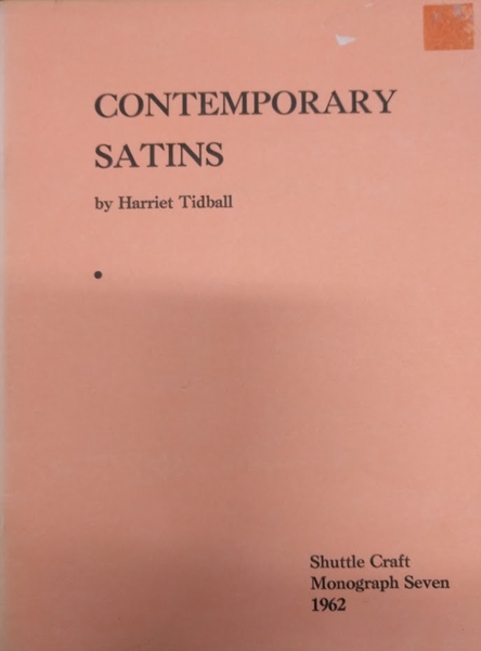 Shuttle Craft Guild Monograph 7: Contemporary Satins (used) | Monographs