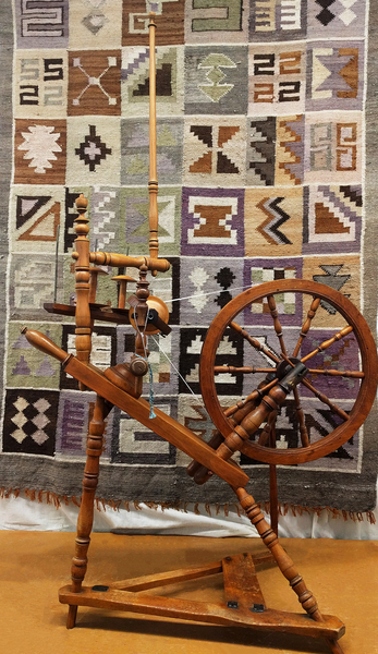 Used Vintage Saxony Tilty with distaff | Used Spinning Wheels
