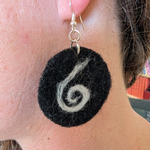 Needle Felt Earrings | Feltmaking