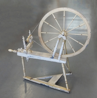 Image Used Antique Swedish Saxony Wheel - 